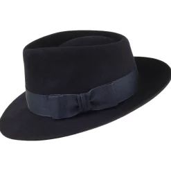 Discount Chapeau Fedora en Fourrure Feutrée Casablanca bleu marine Femme/Homme Chapeaux Trilby|Chapeaux Fedora