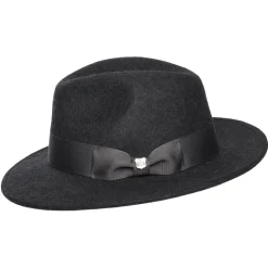 Hot Chapeau Fedora en Laine Feutrée Chinée Hydrofuge Boston gris foncé Femme/Homme Chapeaux Trilby|Chapeaux Fedora