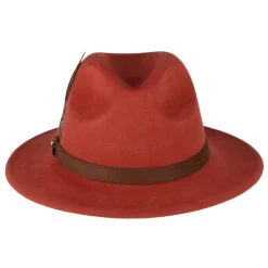 Sale Chapeau Fedora en Laine Feutrée Hydrofuge gingembre Femme Chapeaux Trilby|Chapeaux Fedora