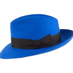 Store Chapeau Fedora en Laine Feutrée Mayfair bleu cobalt Femme/Homme Chapeaux Trilby|Chapeaux Fedora