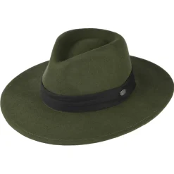 Sale Chapeau Fedora en Laine Feutrée Thaler olive Femme/Homme Chapeaux Trilby|Chapeaux Fedora