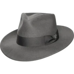 Cheap Chapeau Fedora en Laine Feutrée Convertabrim Swindle gris Femme/Homme Chapeaux Trilby|Chapeaux Fedora