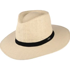 Store Chapeau Fedora en Paille Toyo Pliable Carolina naturel Femme Chapeaux Fedora|Chapeaux Trilby