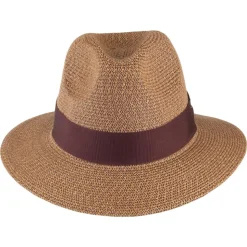 Outlet Chapeau Fedora en Paille Toyo Mullan cuivre Femme/Homme Chapeaux Trilby|Chapeaux Fedora