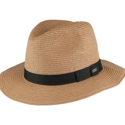 Fashion Chapeau Fedora en Paille Toyo Aveloz marron clair Femme/Homme Chapeaux Trilby|Chapeaux Fedora