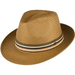 Clearance Chapeau Fedora en Paille Toyo Monaco tabac Femme/Homme Chapeaux Trilby|Chapeaux Fedora