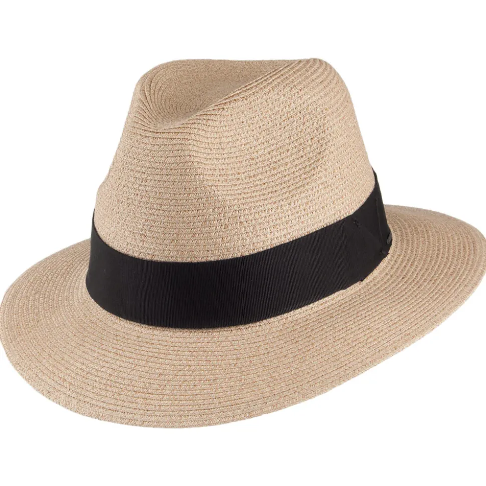 Best Chapeau Fedora en Paille Toyo Mullan sable Femme/Homme Chapeaux Trilby|Chapeaux Fedora