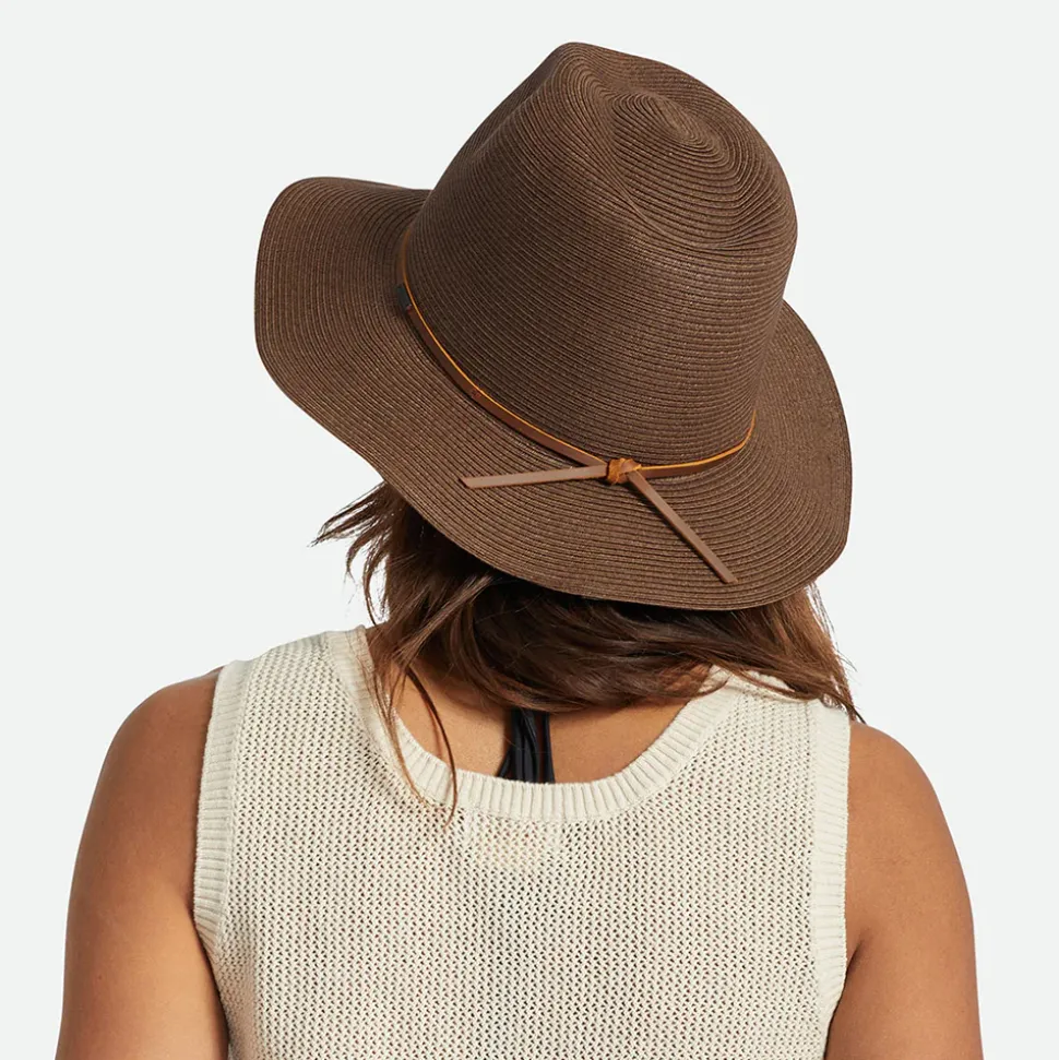 Best Chapeau Fedora en Paille Pliable Wesley marron Femme/Homme Chapeaux Trilby|Chapeaux Fedora