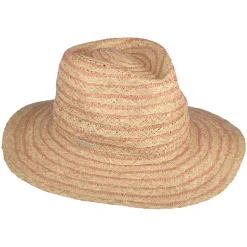 Best Chapeau Fedora en Raphia Déformable naturel-rose Femme Chapeaux Trilby|Chapeaux Fedora