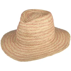 Best Chapeau Fedora en Raphia Déformable naturel-rose Femme Chapeaux Trilby|Chapeaux Fedora