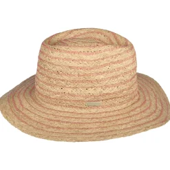 Best Chapeau Fedora en Raphia Déformable naturel-rose Femme Chapeaux Trilby|Chapeaux Fedora