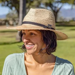 Discount Chapeau Fedora en Raphia Tulum naturel Femme/Homme Chapeaux Trilby|Chapeaux Fedora