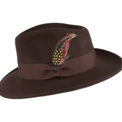 Clearance Chapeau Fedora Ford marron JAXON & JAMES Femme/Homme Chapeaux Trilby|Chapeaux Fedora