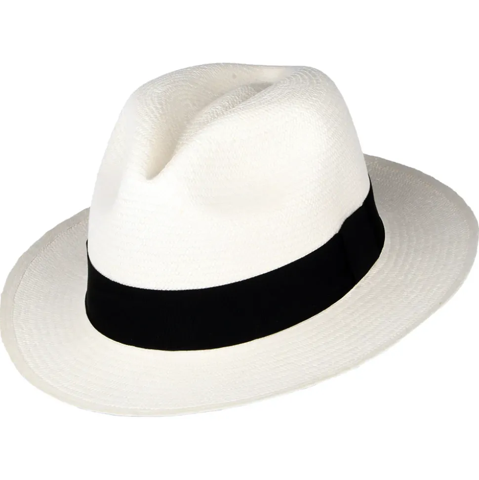 Sale Chapeau Fedora Panama Clasico décoloré JAXON & JAMES Femme Chapeaux Trilby|Chapeaux Fedora