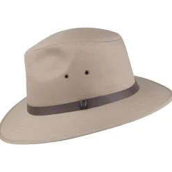 New Chapeau Fedora Safari en Coton beige britannique JAXON & JAMES Femme/Homme Chapeaux Trilby|Chapeaux Fedora