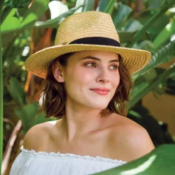 Discount Chapeau Fedora Safari en Raphia Franie naturel Femme Chapeaux Trilby|Chapeaux Fedora