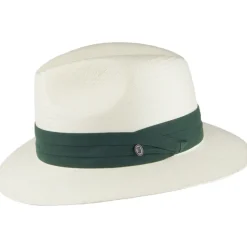 Shop Chapeau Fedora Safari en Paille Toyo avec Bandeau olive JAXON & JAMES Femme/Homme Chapeaux Trilby|Chapeaux Fedora