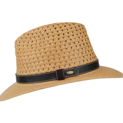 Fashion Chapeau Fedora Safari en Papier Tressé thé Femme/Homme Chapeaux Trilby|Chapeaux Fedora