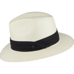 Cheap Chapeau Fedora Safari en Paille Toyo ivoire avec Bandeau noir JAXON & JAMES Femme/Homme Chapeaux Trilby|Chapeaux Fedora