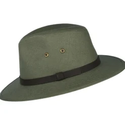 Sale Chapeau Fedora Safari en Lin Irlandais khaki Femme/Homme Chapeaux Trilby|Chapeaux Fedora