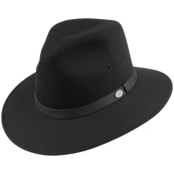 New Chapeau Fedora Safari Hydrofuge Dalton noir Femme/Homme Chapeaux Trilby|Chapeaux Fedora