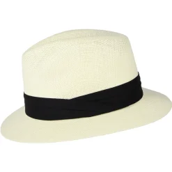 Shop Chapeau Fedora Safari Mat en Paille Toyo ivoire Femme/Homme Chapeaux Trilby|Chapeaux Fedora