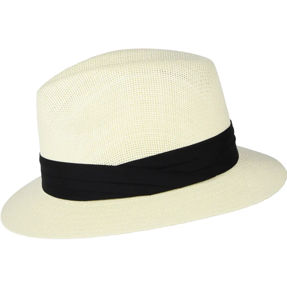 Shop Chapeau Fedora Safari Mat en Paille Toyo ivoire Femme/Homme Chapeaux Trilby|Chapeaux Fedora