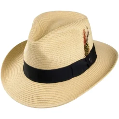 Clearance Chapeau Fedora Été en Paille Summer C- Crown naturel JAXON & JAMES Femme Chapeaux Trilby|Chapeaux Fedora