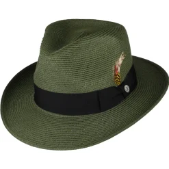 Sale Chapeau Fedora Été en Paille Summer C- Crown olive JAXON & JAMES Femme Chapeaux Trilby|Chapeaux Fedora