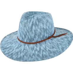 Fashion Chapeau Fedora Été Pliable Rhimes mélange de bleus Femme Chapeaux Trilby|Chapeaux Fedora