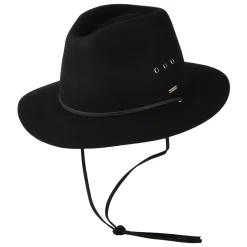 Outlet Chapeau Fedora Wesley Weather Guard noir Femme/Homme Chapeaux Trilby|Chapeaux Fedora