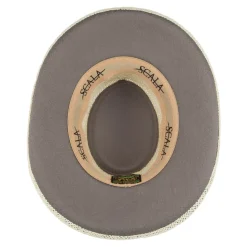 Sale Chapeau Gambler de Golf en Paille naturel-bleu Femme/Homme Chapeaux Été|Chapeaux De Paille