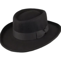 Shop Chapeau Gambler en Laine Feutrée Déformable noir JAXON & JAMES Femme/Homme Chapeaux De Cowboy|Chapeaux De Cowboy