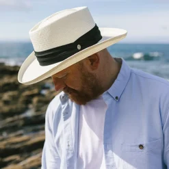 Discount Chapeau Gambler en Paille Toyo Ivory naturel JAXON & JAMES Homme Chapeaux Été|Chapeaux De Paille