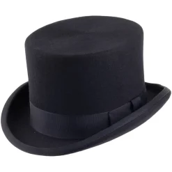 Flash Sale Chapeau Haut de Forme en Laine Feutrée bleu marine Homme Hauts De Forme|Chapeaux Homme