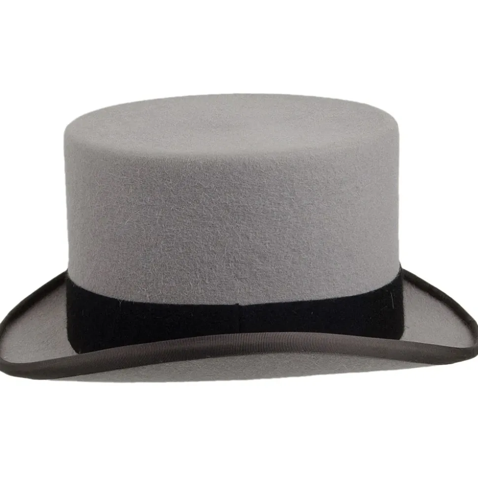 Fashion Chapeau Haut de Forme en Fourrure Feutrée Ascot gris Homme Hauts De Forme|Grandes Tailles
