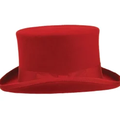 Clearance Chapeau Haut de Forme Mid Crown rouge JAXON & JAMES Homme Hauts De Forme|Chapeaux Homme