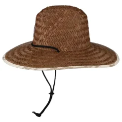 Cheap Chapeau Lifeguard en Paille Alpha Square toffee-blanc cassé Femme Chapeaux Été|Chapeaux De Paille