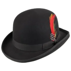 Best Chapeau Melon Anglais en Laine Feutrée noir JAXON & JAMES Homme Grandes Tailles|Chapeaux Hiver