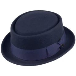 Shop Chapeau Pork Pie en Laine Déformable bleu marine JAXON & JAMES Homme Grandes Tailles|Chapeaux Hiver