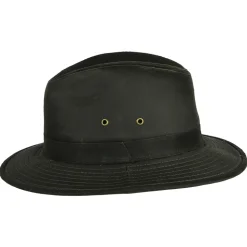 Fashion Chapeau Safari en Coton à Effet Usé loden Femme/Homme Chapeaux Trilby|Chapeaux Fedora