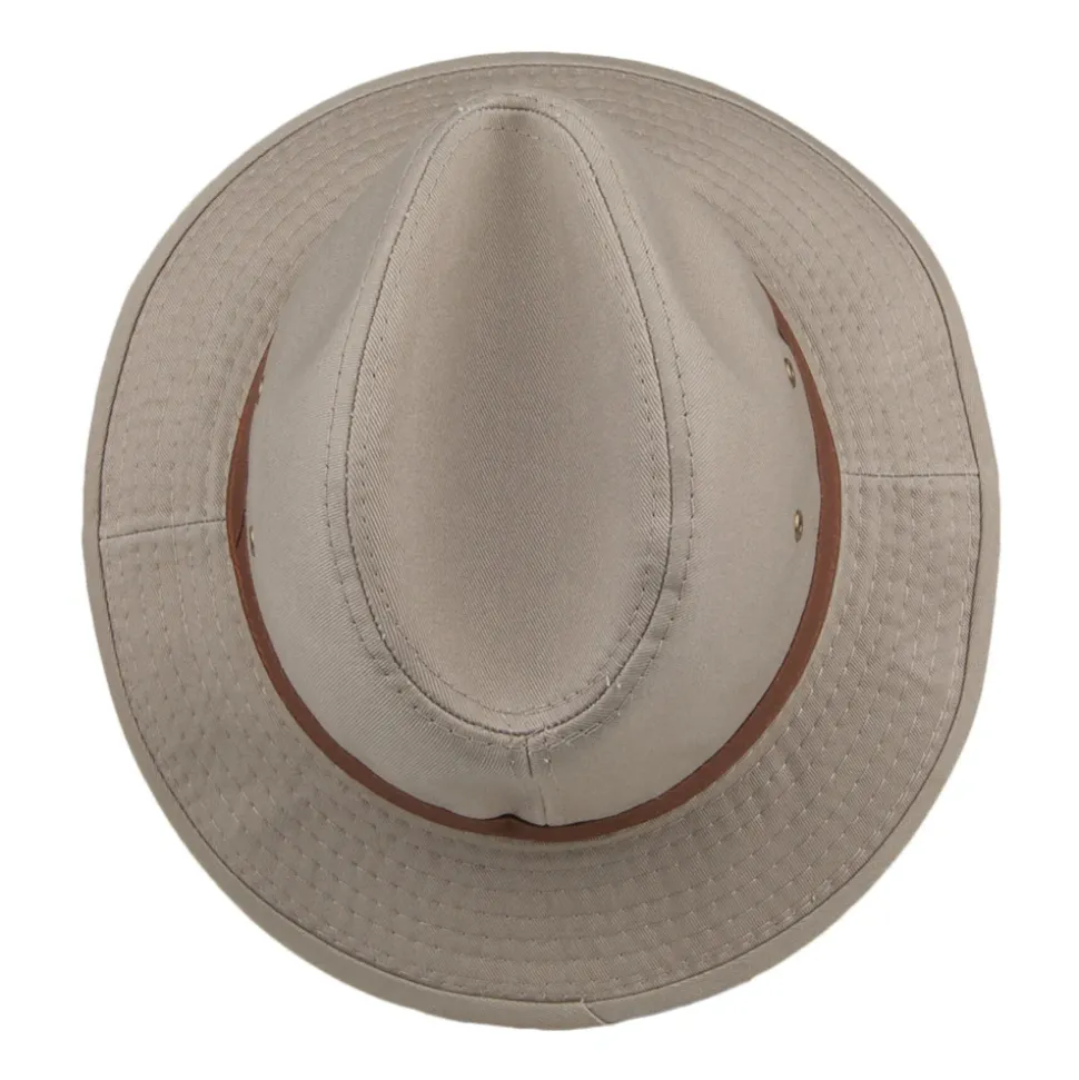 Best Chapeau Safari en Coton Hydrofuge khaki Femme/Homme Chapeaux Trilby|Chapeaux Fedora