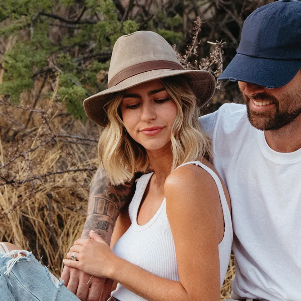 Best Chapeau Safari en Coton Hydrofuge khaki Femme/Homme Chapeaux Trilby|Chapeaux Fedora