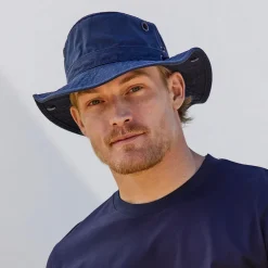 New Chapeau Été Pliable T3 Wanderer bleu marine Femme Chapeaux Été|Chapeaux De Pluie