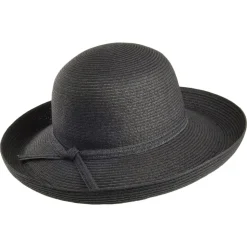 New Chapeau Été Pliable Traveller noir SUR LA TÊTE Femme Chapeaux Été|Chapeaux De Paille