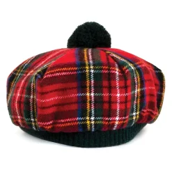 Store Chapeau Tam O'Shanter en Laine d'Agneau Royal Stewart rouge Femme Bérets|Chapeaux Femme