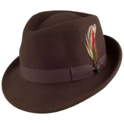 Store Chapeau Trilby Detroit marron JAXON & JAMES Femme/Homme Chapeaux Trilby|Chapeaux Fedora