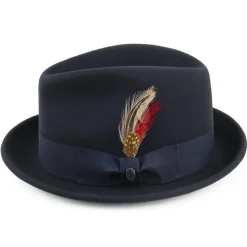 Shop Chapeau Trilby Déformable Blues bleu marine JAXON & JAMES Femme/Homme Chapeaux Trilby|Chapeaux Fedora