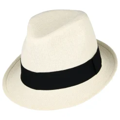 Store Chapeau Trilby en Paille Toyo naturel Femme/Homme Chapeaux Trilby|Chapeaux Fedora