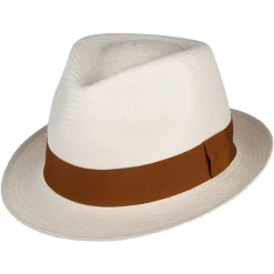 Fashion Chapeau Trilby Panama décoloré-toffee Femme/Homme Chapeaux Trilby|Chapeaux Fedora